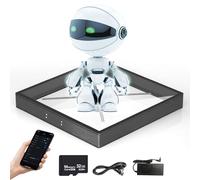 Hologram Projector Display, 52cm 3D Hologram Fan with Aluminum Alloy Frame, LED Advertising Machine with Audio for Business, Store Signs, Bars, and Party Decor