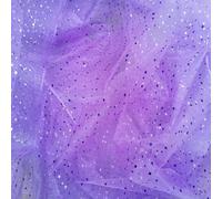 Hologram Spot Organza Voile Draping Fabric Purple