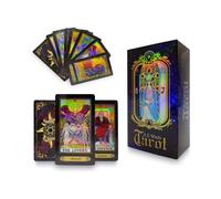 Holographic A.E.Waite Tarot Cards Board Game 78 PCS Shine Cards Full English