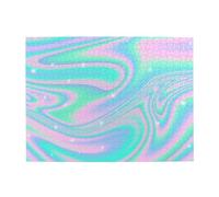 Holographic Abstract Background In Pastel Neon Adults 500 Pieces Puzzles-Jigsaw Wooden Puzzle for Adults Elderly