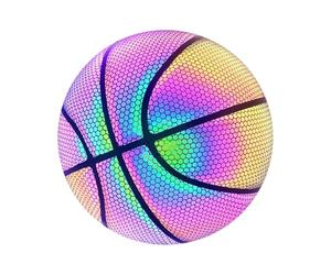 Holographic Basketball - 75-76cm Glowing Reflective Basketball, Exceptionals Durability Light Up Sport Ball, Durable Outdoor Sports Ball | Bright Sports for Camera Shots Fun Play Adult Kids Gift