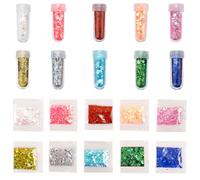 Holographic Chunky and Fine Glitter Mix, 10 Colors Craft Glitter for Resin Art Crafts for Nail Body Face Eye Epoxy Resin