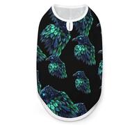 Holographic Crows Ravens Cute Dog Clothes Costume Cat Pajamas Puppy Gift Pet Sweater Coat Jacket