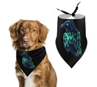 Holographic Crows Ravens Dog Bandana Pet Scarf for Small Medium Large Dogs Triangle Bibs Photo Prop Gift