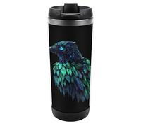 Holographic Crows Ravens Travel Mug Reusable Stainless Steel Coffee Cup Double Wall with Spill Proof Lid