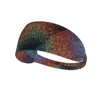 Holographic Dreams Print Non-Slip Elastic Running Headband, Sweat Absorbing Stretchy Hair Bands For Gym Yoga, Soft Skin-Friendly Foldable Workout Headband