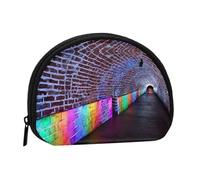 Holographic Dreams Print Printed Mini Coin Purse with Zipper â€“ Small Wallet for Women & Men, Compact Travel Money Organizer