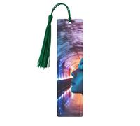 Holographic Dreams Printed Metal Bookmarks M - Dark Green Lightweight Aluminium Book Marker for Books, Journals & Gifts, Ideal Book Lovers, Holiday Decor & Crafts