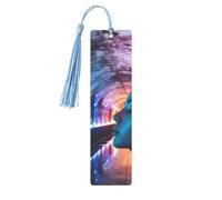 Holographic Dreams Printed Metal Bookmarks M - Sky Blue Lightweight Aluminium Book Marker for Books, Journals & Gifts, Ideal Book Lovers, Holiday Decor & Crafts