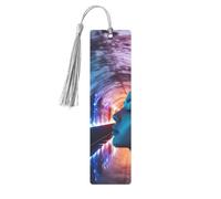 Holographic Dreams Printed Metal Bookmarks S - Gray Lightweight Aluminium Book Marker for Books, Journals & Gifts, Ideal Book Lovers, Holiday Decor & Crafts