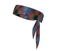 Holographic Dreams Printing One-Pack Tie Headbands Moisture Wicking Athletic Sports Head Band For Men And Women