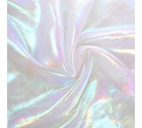 Holographic Fabric, 2M Iridescent Sequin Gradient Organza Lace Silky Glitter Translucent Tulle Material for Curtain Weddings Party Event Decorations