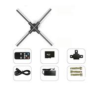 Holographic Fan, 22.04" 25.6" 31.5" 39.37" 3d Fan Hologram Projector Holographic Imaging Player Advertising Display Support Images And Video,for Businesses, Stores, Parties, Bars and More(100cm)