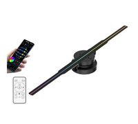 Holographic Fan 3D Projector Advertising Intelligence Display with Bluetooth,APP LED 1010RGB HD 352 LED Beads Resolution for Business Stores, Shops