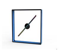 Holographic Fan, 42 Cm/16.53in Fan And 45CM Cover 3D Fan Hologram Projector Remote Advertising Display Led Sign Holographic Lamp Projector Waterproof Video Projector(P45 set Blue)