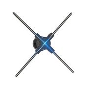Holographic Fan, 45cm/17.7in 3D Fan Hologram Projector Wifi Holographic Lamp Player Remote HD Advertising Display Projector Light Transmit Images Video Video Projector
