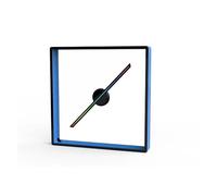 Holographic Fan, 45cm 17.7in /50cm 19.68in 3D Fan Hologram Projector Integrated Machine Wifi Led Sign Holographic Lamp Player With Cover Advertising Display Light Video Projector(P42 Blue)