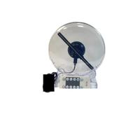 Holographic Fan, 5.5in/14cm 3D Holographic Projector With Transparent Cover Bracket 128 LED Hologram Desktop Advertising Machine Video Projector