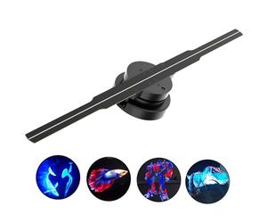 Holographic Fan Video Advertising Projector Display WiFi Projector Display 224 LED Beads, General Brightness, 16.54 In Circular Display 2 Fan Blade Hologram