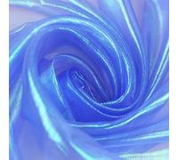Holographic Gauze Fabric, 1.5m*3m Gradient Iridescent Organza Fabric for Costume Crafts Party Decorations, Royal Blue