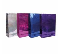 Holographic Gift Bags Bulk Pack - 12 Medium Metallic Gift Bags With Handles - Perfect For Wrapping Presents For Any Celebration