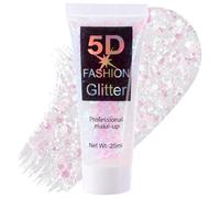 Holographic Glitter Gel for Face, Body & Nails, 25 ml | Pre-mixed tacky base, strong adhesion, no glue needed, easy soap removal for stage shows and music festivals