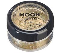 Holographic Glitter Shakers by Moon Glitter - Gold - Cosmetic Festival Makeup Glitter for Face, Body, Nails, Hair, Lips - 5g