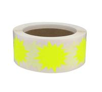 Holographic Gold Star Stickers, Multicolor Fluorescent Self Adhesive Stickers for Embossing Sealing Envelopes Awards DIY(Yellow)