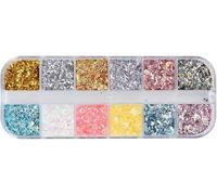 Holographic Grating Nail Art Foil Glitter Decoration for Nails Premium Metallic Luster Dazzling Effects Theatrical Performances Nightlife Graduation Masquerade Parties