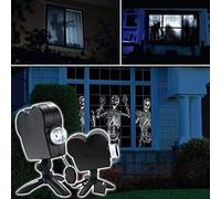 Holographic Halloween Projector, Christmas Window LED Projector Lights, 12 Movie Festival Projection Lamp for Holiday Party Decoration