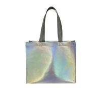 Holographic Handbag - Non Woven Fabric Bag With Edible Gauges | Waterproof, Reusable And Shiny Shoulder Bags, Rainbow Iridescent Gift Bag For Outings De Versio, Small, Se référer à la description