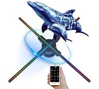 Holographic Led Fan Projector 3D Hologram Advertising Display Machine 52cm 2000 resolution Remote Control Animated projectionfan for Business Shop Trade Show