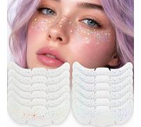Holographic Multicolor Glitter Freckles Face Tattoo 12 PCS