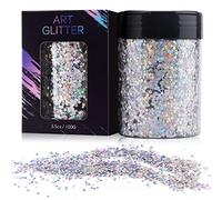 Holographic Nail Glitter EBANKU Nail Art Glitter Nail Powder for Nail, Laser Nails Shining Pigment Acrylic Powder Dust Sequins for Nails Face Eye Decoration - 100g/3.5oz