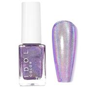 Holographic Nail Polish - Purple Nail Varnish Glitter Shimmer Rainbow Effect - Chameleon Quick Dry Purple Laser Chrome Healthy Shimmer Glitter Long Lasting Glossy Finish No UV Lamp Needed