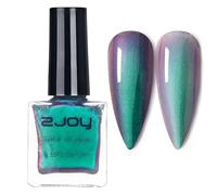 Holographic Nail Polish - Translucent Green Nail Varnish Quick Dry - No Bake Chameleon Green to Purple Chrome Nail Polish - Long Lasting Nail Varnish Non Chip for Nail Art at Home