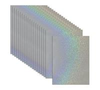 Holographic Paper A4 Hologram Sticker Film Self-Adhesive 20 Sheets Waterproof Self-Adhesive Film for School Projects Photos Documents