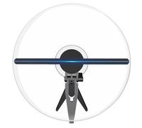 Holographic Projection Fan, 27cm Table Model, Naked Eye 3D Effect, Rechargeable with Power Bank Supply