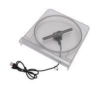 Holographic Projector Fan, 3D Hologram Fan with Cover, 128 LED 2000x14 Advertising Display App Control, for Business Store Shop Party, Transparent Protective, Mobile App Control