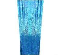 Holographic Purple Party Streamer 3.2x6.5ft Iridescent(2.3 Silk Lake Blue) | Holographic PET material, iridescent purple finish, creates shimmering for rain effect, easy peel-and-stick tape included