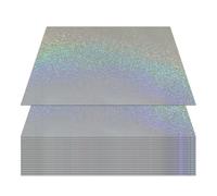 Holographic Self-Adhesive Paper - A4 Holographic Self-Adhesive Sheets for Film, 20 Transparent Self-Adhesive Sheets for Documents, Cards, Photos, Scrapbooking