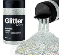 Holographic Silver Strands Glitter Shaker, 130g Glitter, Crafts Metallic Flake Silver Strands Sequins, Resin & Epoxy Crafts, Decorating, Halloween, Christmas Nail, Face, Hemway