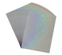 Holographic Sticker Paper,A4 Holographic Sticker Paper Sheets - 20 Sheets Easy to Cut Decals Self-Adhesive Stationery for Wrapping Scrapbook Cards Photos Documents