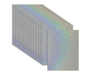Holographic Sticker Paper - A4 Laminating Sheets Holographic Sticker Film - 20 Sheets Waterproof Easy to Cut Stationery for Teens Adults Teachers Students Crafting Projects