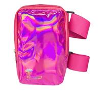 Holographic Thigh Bag | Carnival Leg Harness for Women | Outdoor Waist Pouch | J'ouvert Travel Leg Pack with Adjustable Colored Straps | Pink