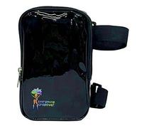 Holographic Thigh Bag | Leg Harness for Women | Outdoor Waist Pouch | Carnival Hiking Travel Fanny Pack with Adjustable Straps | Black Gloss