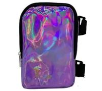 Holographic Thigh Bag | Leg Harness for Women | Outdoor Waist Pouch | Carnival Hiking Travel Fanny Pack with Adjustable Straps | Purple