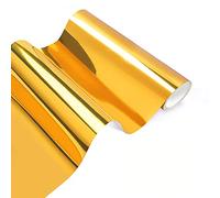 Holographic Vinyl Adhesive Vinyl Roll, Chrome Gold Craft Metal Foil - 1 Feet X 8.2 Feet（30.5cm X 250cm）, Glossy Gold Huge Glossy Chrome Adhesive Vinyl, For Crafts and Home Decoration.