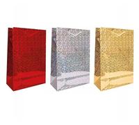 Holographic Wine Bottle Gift Bags In Assorted Colors With Rope Handles - Stylish And Reusable Gift Carriers For Christmas, Weddings, Birthdays & Special Events