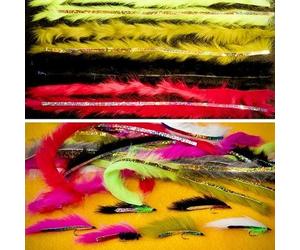 Holographic Zonker Strips for fly tying, Disco Zonkers, For Making Trout Flies (WHITE HOLOGRAPHIC RAINBOW)